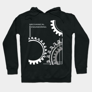 mechanical engineering text with gear image Hoodie